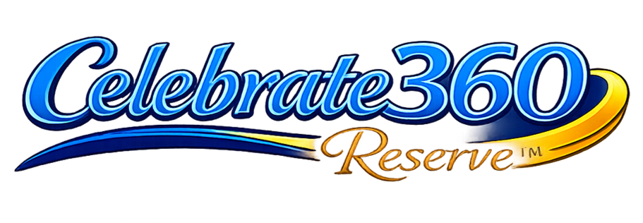 Celebrate360 Reserve Celebrate360 Reserve Logo wording with swoosh underneath